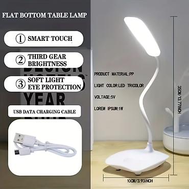halı: LED Masa Lampası – Düz altlıqlı, elastik boyunlu - Ağıllı toxunuşla — 1
