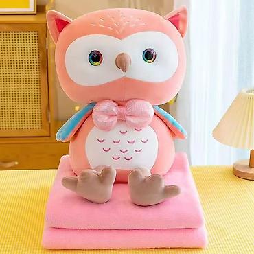 Мягкий игрушечный совёнок с пледом - Очаровательная плюшевая сова