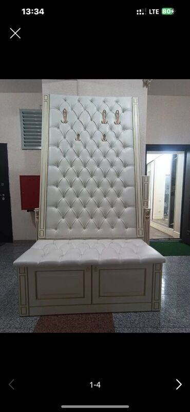 шкаф для прихожка: Гарнитур для прихожей, Вешалка, МДФ, цвет - Белый