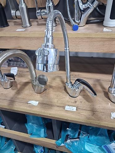 mətbəx çanaq: Mətbəx üçün çevik boyunlu qarışdırıcı kran - Material: xrom örtüklü — 1