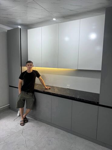 Кухонные гарнитуры: Кухонный гарнитур, Новый, цвет - Белый, ДСП, Бесплатная доставка — 7