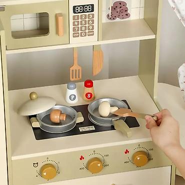 детский кухонный набор: Детская угловая игровая кухня из дерева - Большой модульный комплект — 4