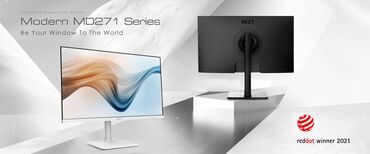 Monitorlar: MSI Modern MD271P monitoru sağ və sola -30° ~30° çevirmə, həmçinin