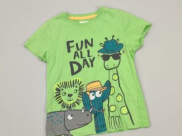 zielona koszulka: Koszulka, Boys, 7 lat, 116-122 cm, stan - Dobry