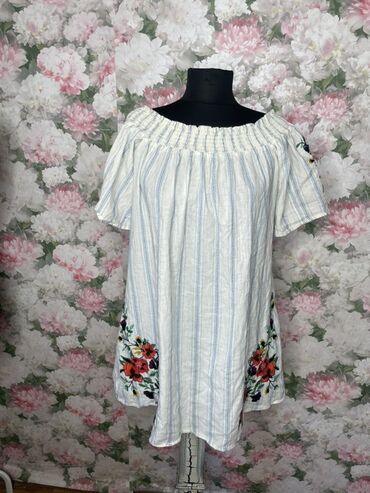 haljine iz turske online: Zara L (EU 40), color - White, Oversize, Short sleeves