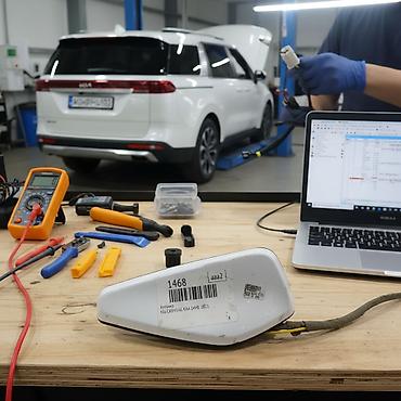 плавник антенна: Антенна «акула» для Kia Carnival KA4 (D4HE) 2021 - Оригинальная — 3