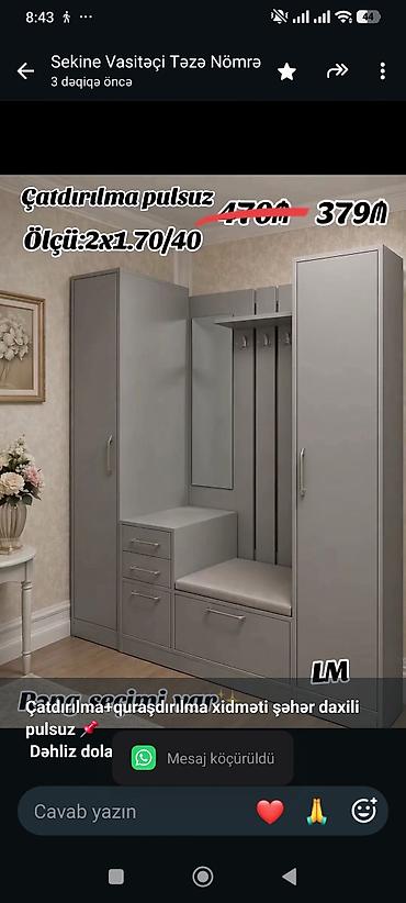 *Çatdırılma+quraşdırılma xidməti şəhər daxili pulsuz* 📌 *Dəhliz lalafo.az -da *Çatdırılma+quraşdırılma xidməti şəhər daxili pulsuz* 📌 *Dəhliz