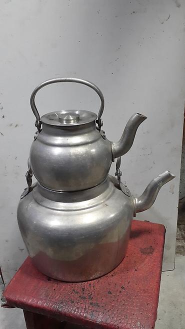 samovar luləyi: Alüminium samovar tipli ikiqat çaydan dəsti - Material: qalın — 1