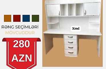 Офисная мебель на заказ: Tələbə/stolüstü iş masasI – üst şkaflı model - Geniş iş səthi - — 1