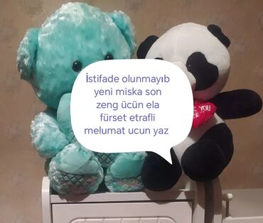 Oyuncaqlar: Yumşaq və sevimli oyuncaqlar - biri mavi ayı, digəri panda. Hər iki