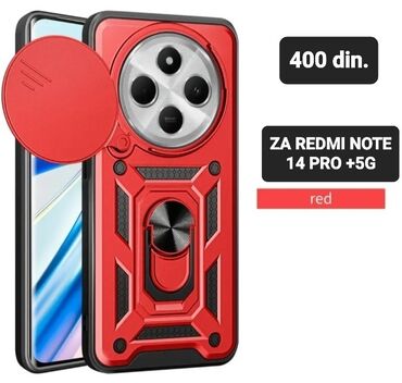 slusalice sa mikrofonom: Case for Xiaomi 14, color - Red, Camera protection