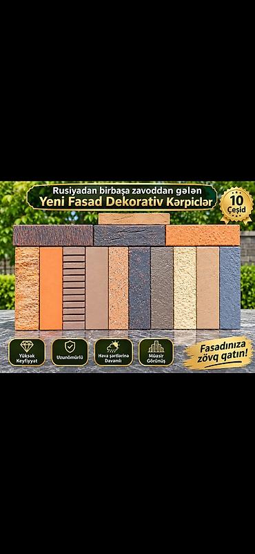 Rusiya istehsali fasad dekorativ kərpiclər lalafo.az -da Rusiya istehsali fasad dekorativ kərpiclər