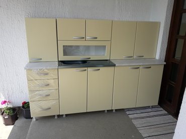 zatvorene police za kuhinju: Komplet kuhinja, bоја - Bež, Novo