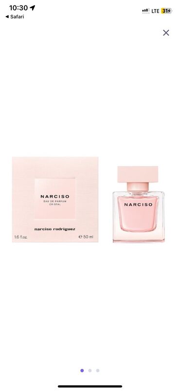 Ətriyyat: Narciso Rodriguez Narciso Cristal 50 ml, original ətir, bağlı qutuda