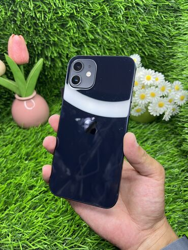 пылесос техномир: IPhone 12, Б/у, 128 ГБ, Голубой, Защитное стекло, Чехол, Кабель, 100 %