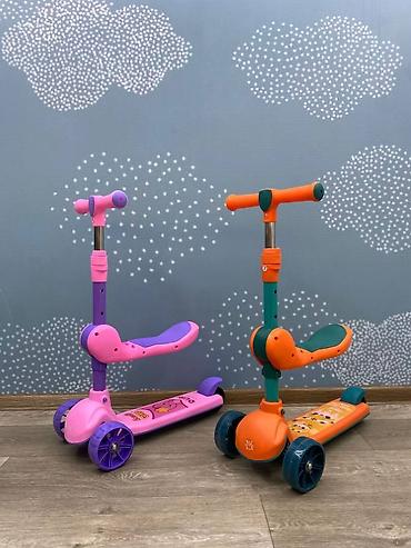 Samokatlar: 🛴 YENİ MODEL OTURACAQLI SKUTER – Uşaqlar üçün super əyləncə! 😍 ✅ Yaş — 3