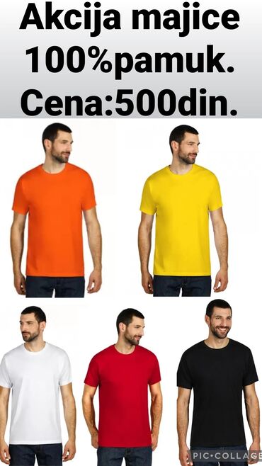 Majice: Akcija muske majice u svim bojama i velicinama