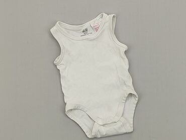 body niemowlęce białe: Body, H&M, 0-3 m, 
stan - Dobry