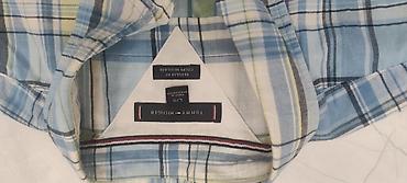 купить джинсовую рубашку: Мужская рубашка, L, Tommy Hilfiger, Б/у, цвет - Голубой — 3