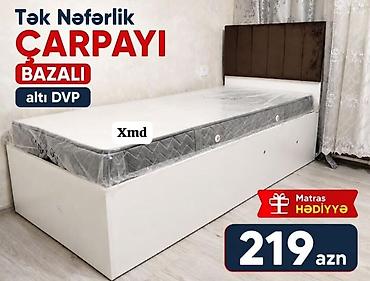 dvp: Tək nəfərlik çarpayı – bazalı model, altı DVP. Rahat və istifadəli — 1