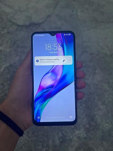 redmi airdots qiyməti: Redmi 9, 64 GB, rəng - Mavi, Barmaq izi — 2