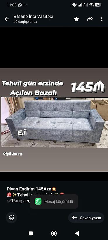 qubka: *Divan Endirim 145Azn💥* *🚨✨Təhvil gün ərzində✨🚨* ✔️Rəng seçimi var ✔️ — 1
