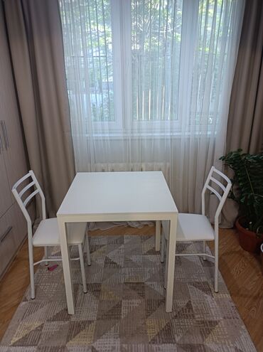 мебель из нержавейки: Кухонный Стол, цвет - Белый, Б/у