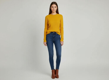h m sweter w paski: H&M Divided, Sweter damski, rozmiar S