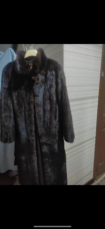 Шубы: Шуба, Норка, Длинная модель, Италия, 2XL — 1
