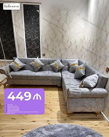 Künc divan – Konforto - Ölçülər: 280 × 200 sm - Mexanizm: açılır
