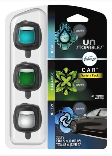 комплект ключей для автомобиля: Набор освежителей воздуха Febreze Unstoppables Car предназначен для