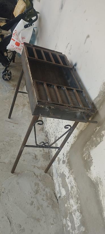 kömür istehsalı: Metaldan hazırlanmış manqal/qril masası - Material: qalın gövdəli — 4