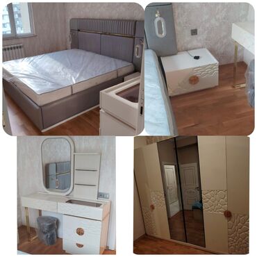 Yataq otağı dəstləri: İkinəfərlik çarpayı, Dolab, Termo, 2 tumba, Yeni