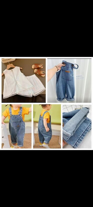 детский джинсовый комбинезон для девочки: Джинсы и брюки, Новый