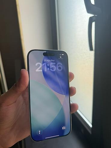 i̇phone barter: IPhone 16 Pro, 128 GB, White Titanium, Zəmanət, Simsiz şarj, Face ID — 3
