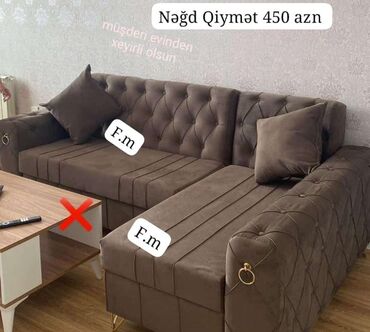 Yataq otağı dəstləri: Künc divan, Yeni, Açılan, Bazalı, Şəhərdaxili pulsuz çatdırılma