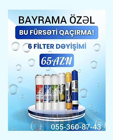 Mətbəx texnikası: SU FİLTİRLƏRİNİN DƏYİŞİMİ ENDİRİMDƏ 3KÖMƏKÇİ FİLTİR-35AZN — 9