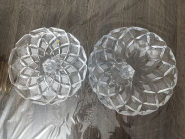 Meyvə qabları: Madonna.Şüşə/qədih materialından 2 ədəd ayaqlı meyvə və desert qabı — 1