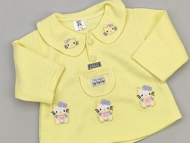 żółty sweterek dla dziewczynki: Bluza, 6-9 m, stan - Idealny