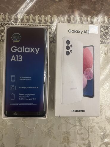 samsung galaxy a: Samsung Galaxy A13, 128 GB, rəng - Ağ, Sənədlərlə, İki sim kartlı, Sensor