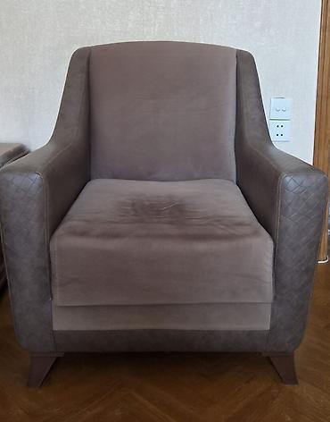 Mebel: İşlənmiş, Divan-kravat, 2 kreslo, Divan, Bazalı, Açılan — 7