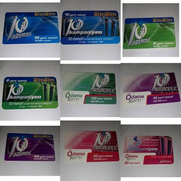 Kolleksiya kartları: Köhnə Kontur Kartları satılır. Kolleksiyonerlər üçün əla seçimdir — 10