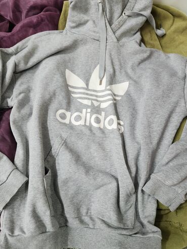 naketano duks: Adidas Originals, L (EU 40), Jednobojni, bоја - Siva