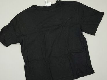 czarne t shirty z nadrukiem: T-shirt, H&M, S, stan - Bardzo dobry