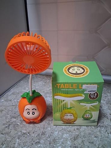 лампа вентилятор: Məhsul: Masaüstü mini ventilyator/LED işıq – meyvə dizaynlı — 2
