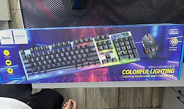 logitech g403: Игровой набор клавиатура + мышь HOCO GM18 - Подсветка: радужная — 1
