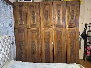 gen: Taxta qarderob/dolab dəsti - Material: tam ağac (təbii ağac — 1