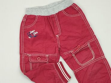 czerwona bluzka chłopięca: Spodnie dresowe, 12-18 m, stan - Bardzo dobry