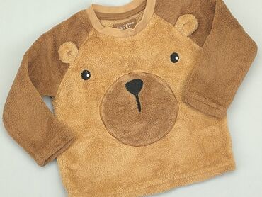 ocieplane jeansy chłopięce: Sweatshirt, Primark, 9-12 months, condition - Very good