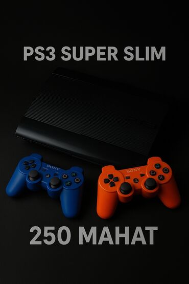 PS3 (Sony PlayStation 3): PS3 super slim oyun konsolu satılır! İdeal vəziyyətdə, heç bir